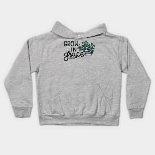 Grow In Grace Succulent Plant Christian Faith Cute Kids Hoodie